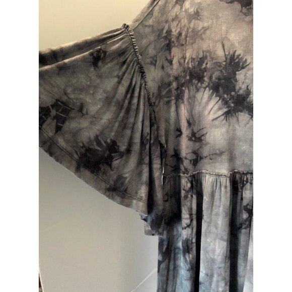 Urban Outfitters Tie Dye Tunic Top Black Gray Oversized Boho Grunge Loose Fit M - Picture 9 of 10